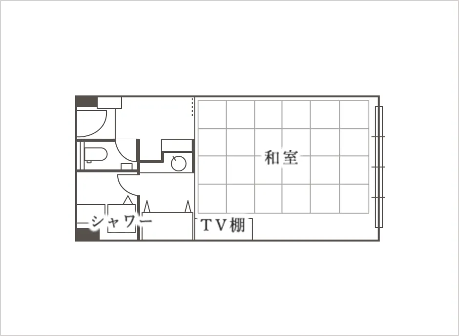 [布団] 和モダン客室 間取り図